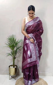Elegant Lilan Soft Cotton Saree - Rich Weaving Festive Drape