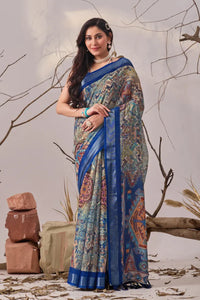 Elegant Linen Cotton Patola Saree - Festive Wear for Women
