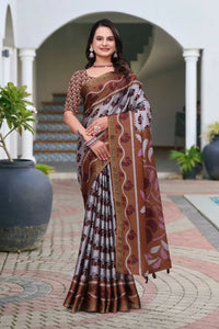 Elegant Mal Cotton Saree - Designer Festive Wear with Blouse for Women