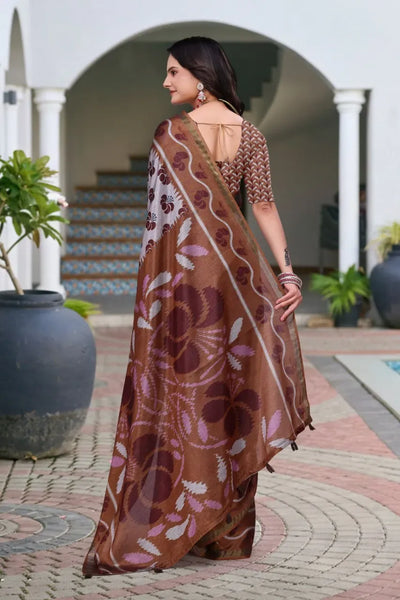 Elegant Mal Cotton Saree - Designer Festive Wear with Blouse for Women