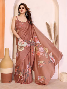 Elegant Manipuri Digital Print Saree - Stunning Floral Work for Women