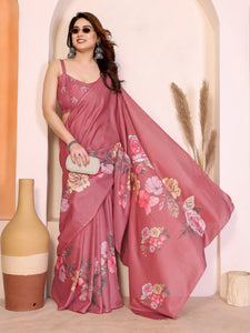Elegant Manipuri Silk Saree - Digital Floral Print with Arka Work for Women