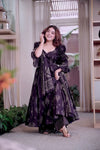 Elegant Maslin Cotton Anarkali Suit with Dupatta - Festive Wear for Women