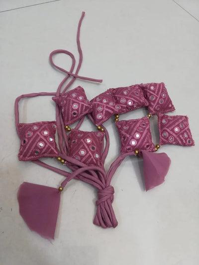 Elegant Metallic Pink Lehenga Choli - Sequin Work Wedding Wear