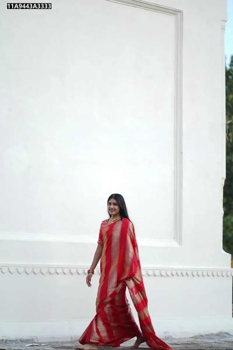 Premium Moonga Viscose Silk Saree with Rich Bandhani Pallu