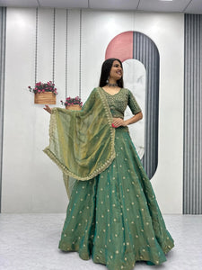 Elegant Mosh Lehenga Choli - Heavy Embroidery for Festive & Party Wear
