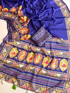 Elegant Mul Cotton Madhubani Saree - Festive Wear for Women