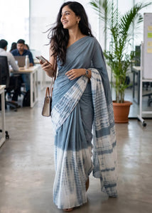 Elegant Mulmul Cotton Saree - Handcrafted Tie Dye Design for Festive Wear