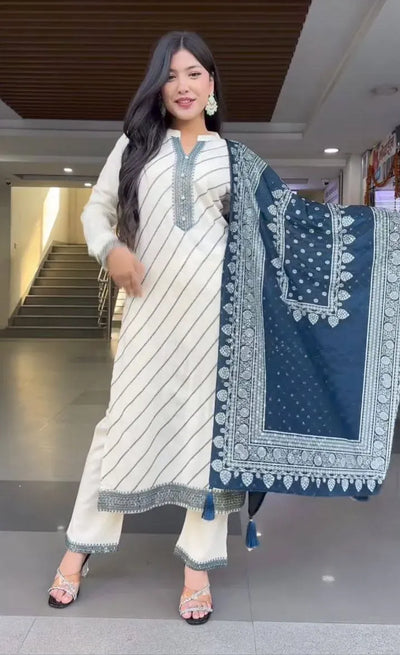 Elegant Muslin Kurti Set - Digital Print Party Wear for Women