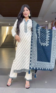 Elegant Muslin Kurti Set - Digital Print Party Wear for Women