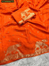 Elegant Muslin Silk Shaded Saree - Traditional Drape with Contrast Blouse