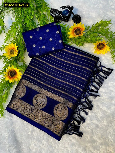 Elegant Mysore Silk Saree - Weaving Border for Festive Wear