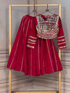 Elegant Navratri Lehenga Choli Set with Kutchi Gamthi Work