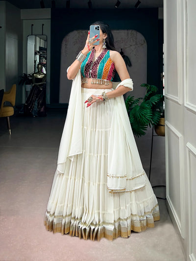 Elegant Navratri Lehenga with 12m Flair for Festive Garba