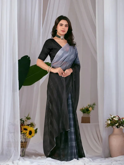 Elegant Ombre Saree with Silky Flow - Premium Party Wear for Women