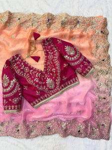 Elegant Ombre Soft Silk Saree - Designer Festive Wear for Women