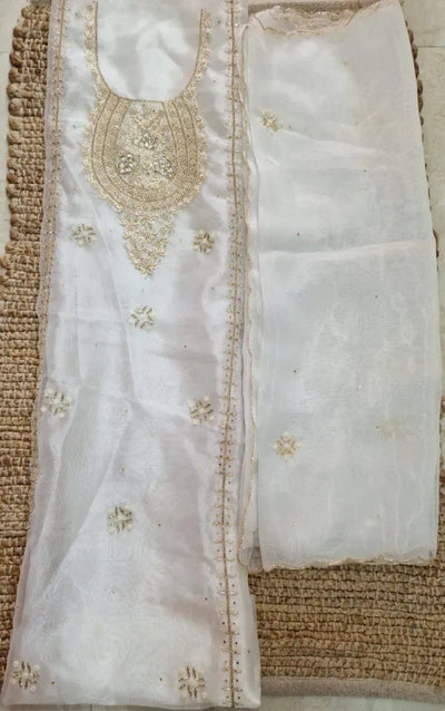 Elegant Organza Kurta Set - Zardogi Handwork for Women | Festive Spring Collection