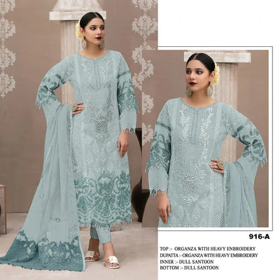 Elegant Organza Sequence Suit - Heavy Embroidered Festive Wear