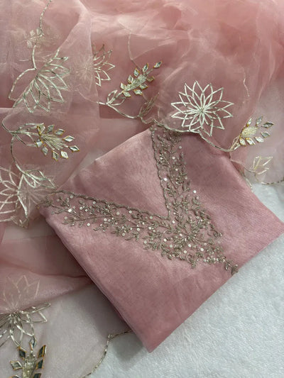 Elegant Organza Zardogi Handwork Kurta Set - Festive Wear for Women