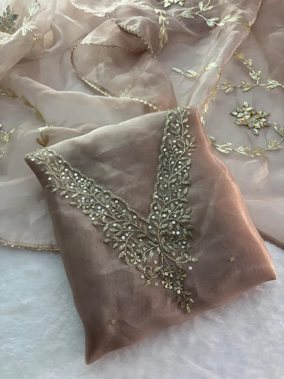 Elegant Organza Zardogi Handwork Kurta Set - Festive Wear for Women