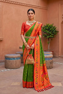 Elegant Paithani Silk Saree - Festive Collection for Women