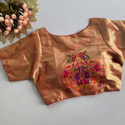 Elegant Paithani Silk Stitched Blouse - Traditional Festive Wear for Women