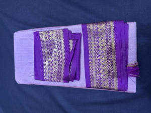 Elegant Pink Silk Cotton Saree with Contrast Blouse - Festive Wear for Women
