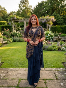 Elegant Pre-Draped Dhoti Saree - Ready to Wear Festive Collection