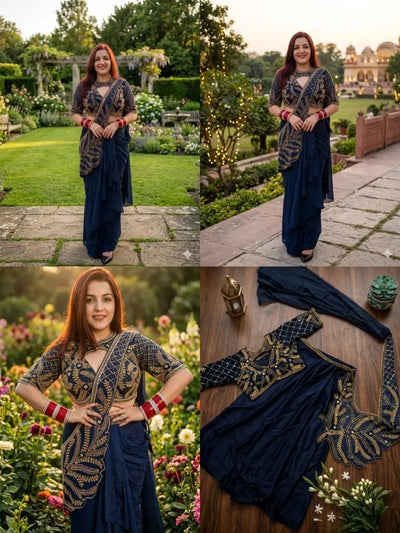 Elegant Pre-Draped Dhoti Saree - Ready to Wear Festive Collection