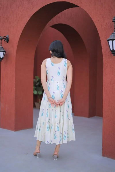 Elegant Printed Cotton Kurti - 5 MTR Flair for Summer Wear