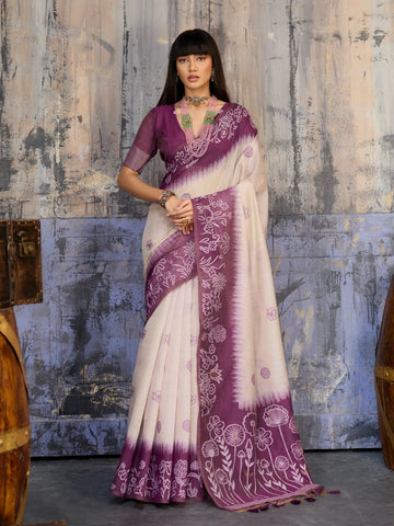 Elegant Printed Munga Cotton Saree - Designer Drape for Women