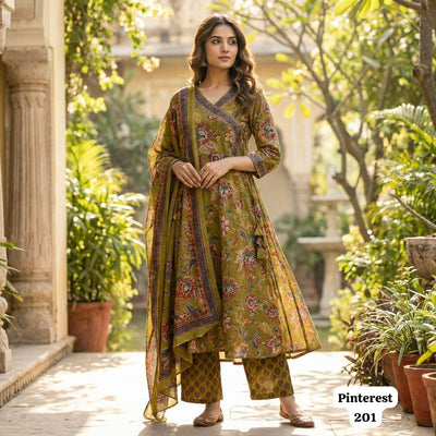 Elegant Printed Rayon Kurti Set for Women | Traditional Ethnic Wear