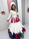 Elegant Pure Cotton Kediyu Lehenga Choli Set - Fully Stitched with 6-Meter Flair for Festive Wear