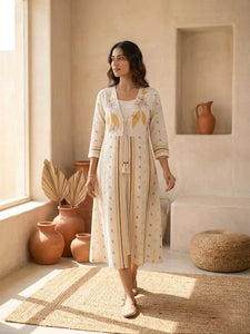 Elegant Pure Cotton Kurti Set - Breathable 2-Piece Festive Wear