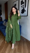 Elegant Pure Cotton Suit Set - Handcrafted Festive Wear with Dupatta