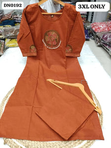 Elegant Pure Dabu Cotton Kurti Palazzo Set with Delicate Moti Latkan - Festive Wear for Women