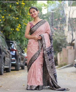 Elegant Pure Dola Silk Saree - Kalamkari Design for Women