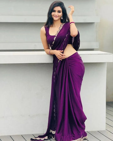 Elegant Pure Jimmychoo Saree - Washable Designer Lace for Festive & Party Wear