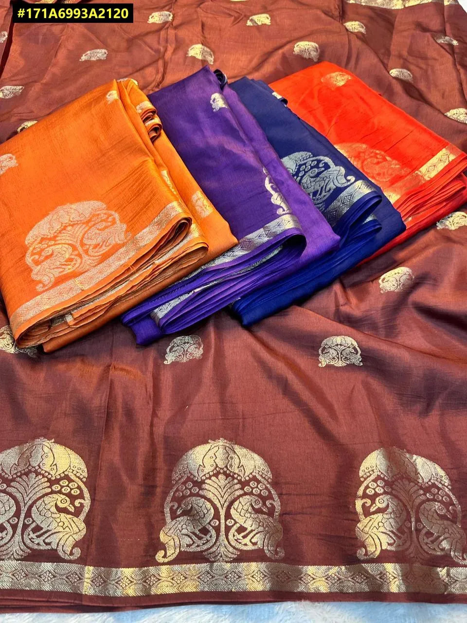 Elegant Pure Muslin Silk Saree - Traditional Festive Wear – TREND BUY