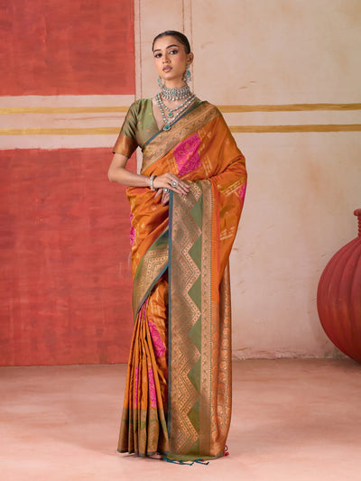 Elegant Pure Silk Handloom Saree - Rich Weaving for Festive Wear