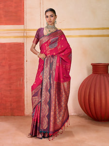 Elegant Pure Silk Handloom Saree - Weaving Artistry for Festive & Wedding Wear