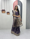 Elegant Pure Silk Saree - Heavy Zecard Work for Traditional Festivities