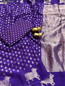 Elegant Pure Viscose Chinon Silk Saree - Festive & Wedding