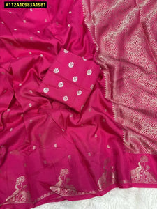 Elegant Pure Viscose Dola Saree - Jacquard Elephant & Rich Pallu for Festive Wear