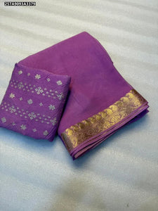 Elegant Pure Viscose Georgette Saree - Chic for Festive Wear