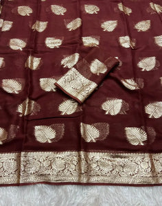 Elegant Pure Viscose Georgette Saree - Fancy Zari & Jacquard Border for Women
