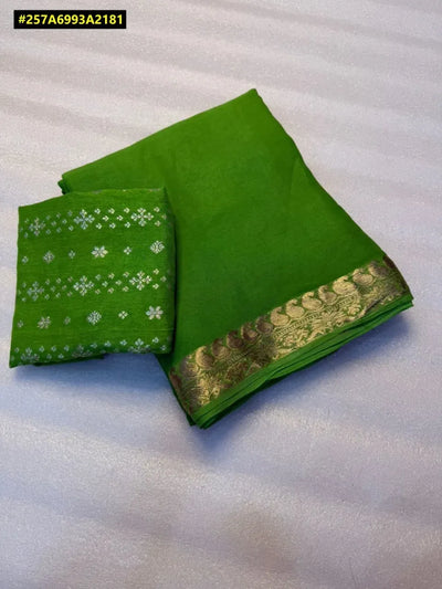 Elegant Pure Viscose Georgette Saree - Festive & Party Wear