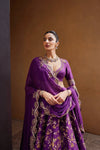 Elegant Purple Silk Lehenga - Heavy Zari & Sequin Work for Weddings