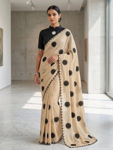 Elegant Rangoli Silk Saree - Embroidered Festive Collection for Women