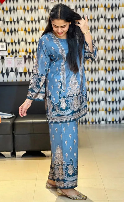 Elegant Rayon Co-ord Set - Digital Print Festive Wear for Women